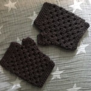 Dark Grey Handmade Handwarmers